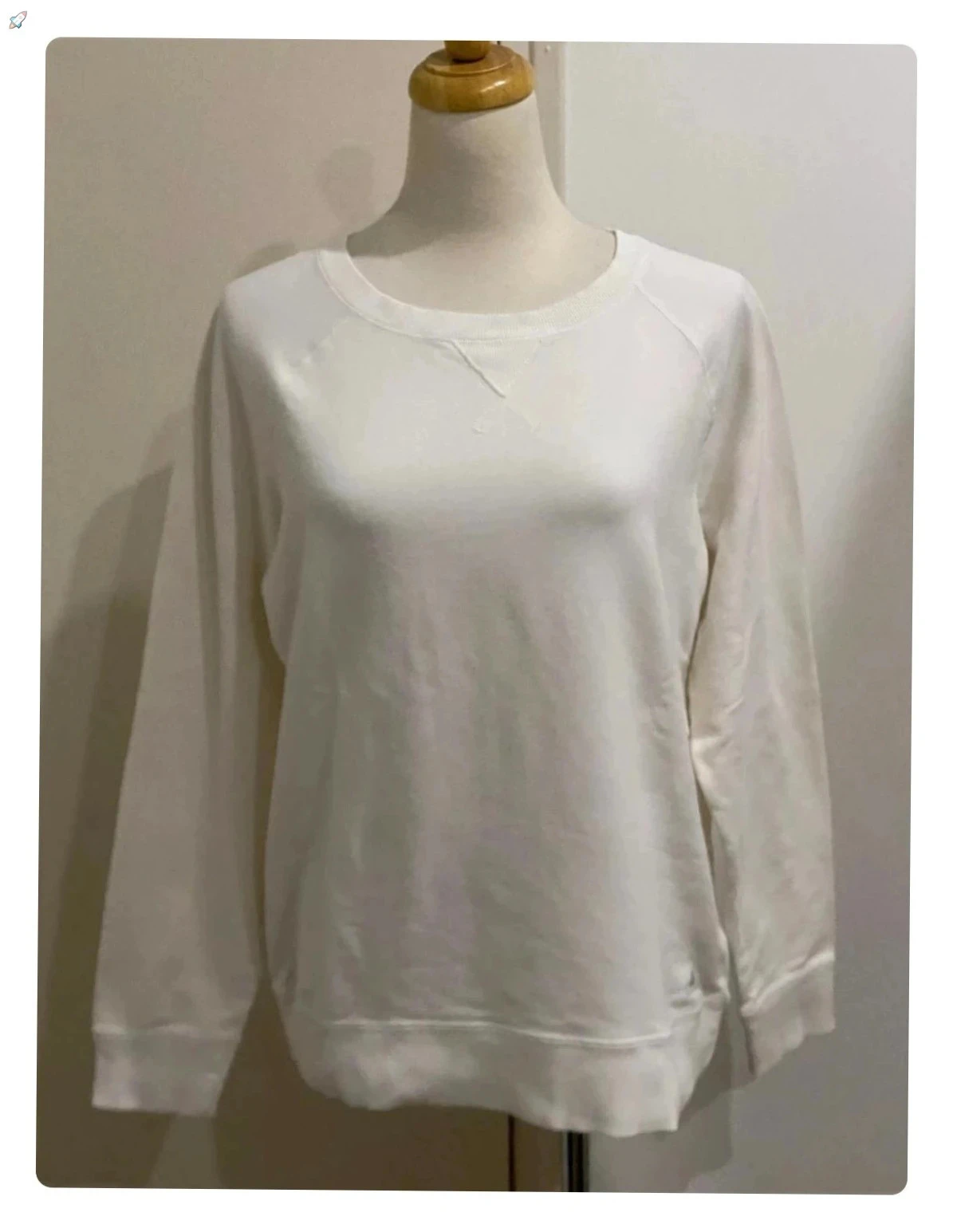 Sweat coupe confort Domyos taille L blanc cassé